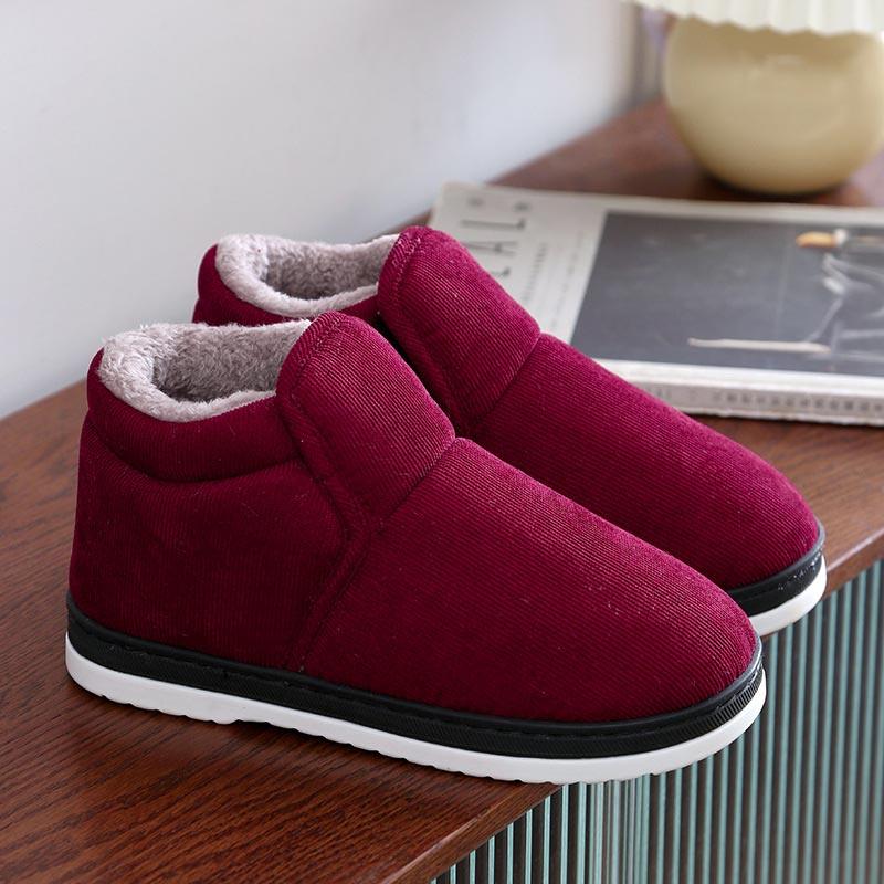 

Зимняя мужская обувь, ботинки без шнуровки, зимние кроссовки на теплом меху, мужские зимние ботинки, водонепроницаемые ботильоны, мужская обувь Chaussure Homme 36-37 feet(34-35) вино красного