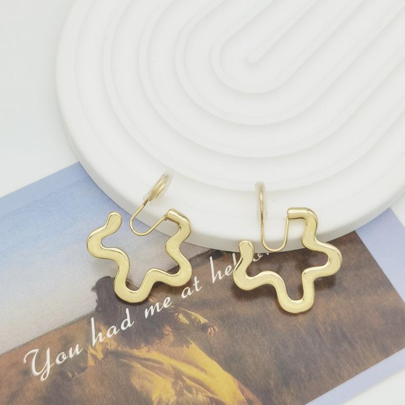 

Простые цветочные зажимы для ушей в виде катушки от комаров без пирсинга, шикарные серьги со звездами для женщин