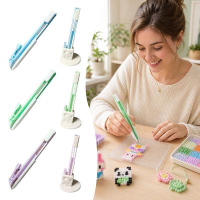 Smooth Gliding Bead Placement Pen Single Needle Bead Tweezer Pen New Fuse Bead Pen  Puzzle Assembly