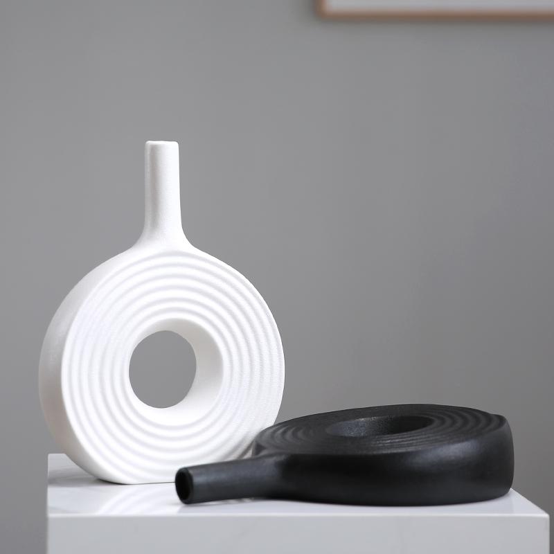 Silikonová forma na pryskyřici Pruhovaná váza Pruhovaná koblihová váza Geometrická ozdoba z pryskyřice Květináč Forma na betonový cementový sádru Epoxid