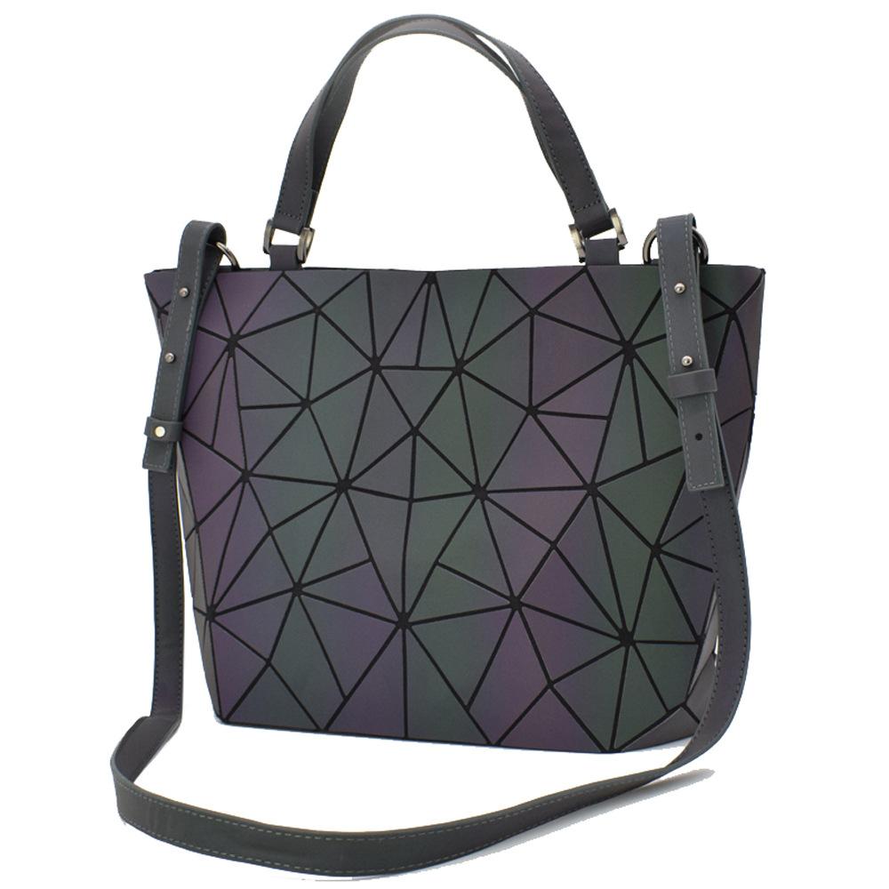 Neue Geometrische Bucket Bag Umhängetasche Damen Große Kapazität Messenger Bag Rhombus Tragbare Tragetasche