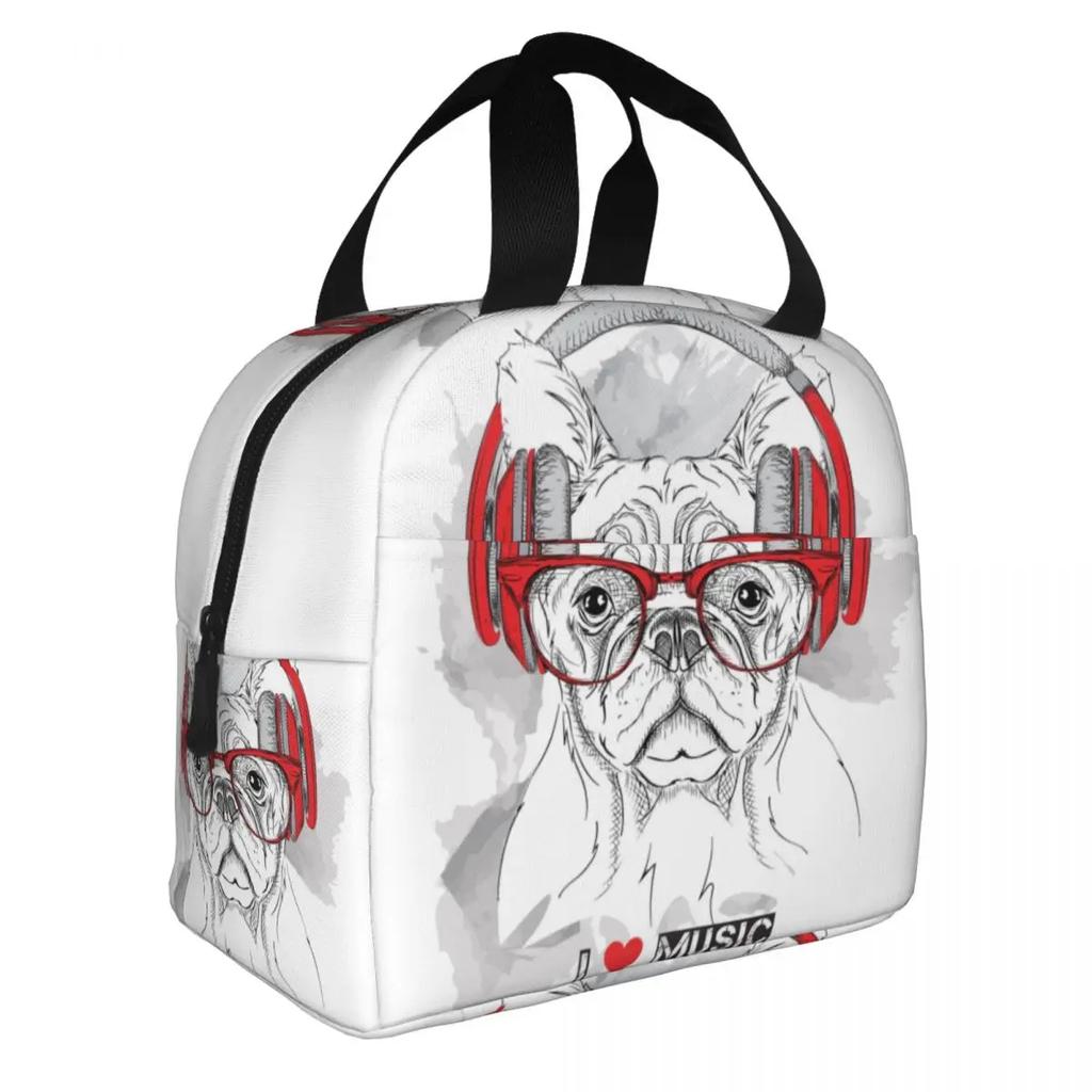 French Bulldog Insulated Lunch Bag for Women Leakproof Frenchie Dog Lover Cooler Thermal Lunch Tote Office Work School