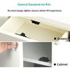 1 2 4er Set Push-Open Federhaken Schloss Schnalle Türfang ohne Griff Touch-Riegel für Küchen-Badezimmer-Schranktüren DIY Zubehör