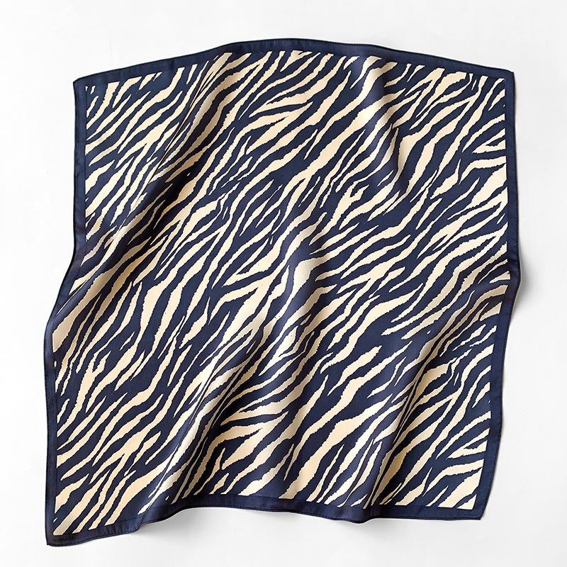 Hangzhou silk scarf, silk small square scarf for women, striped 53cm mulberry silk scarf, decorative neck scarf 53*53cm