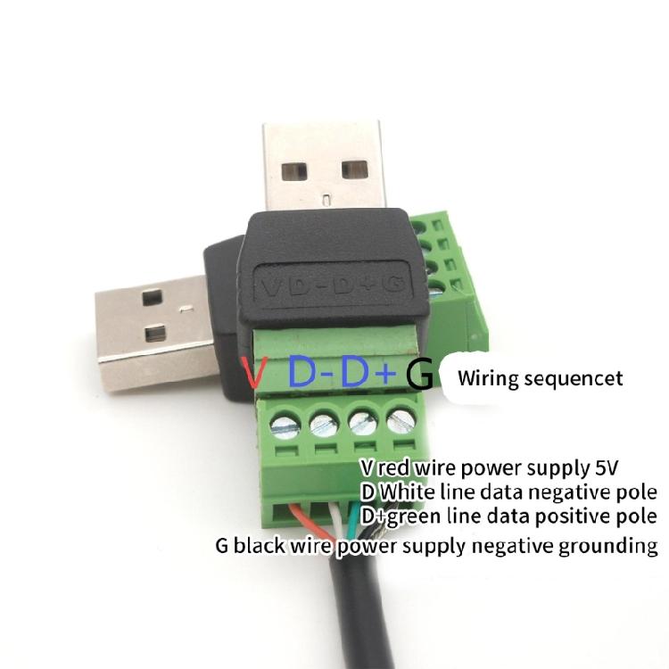 USB 2.0 A Male Screw Terminals Adapter Converter Solderless Design For Data Extension And DIY Applications for Installers