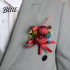 Long-lasting Color Corsage Men Suit Artificial Flower Wristlet Band Reusable
