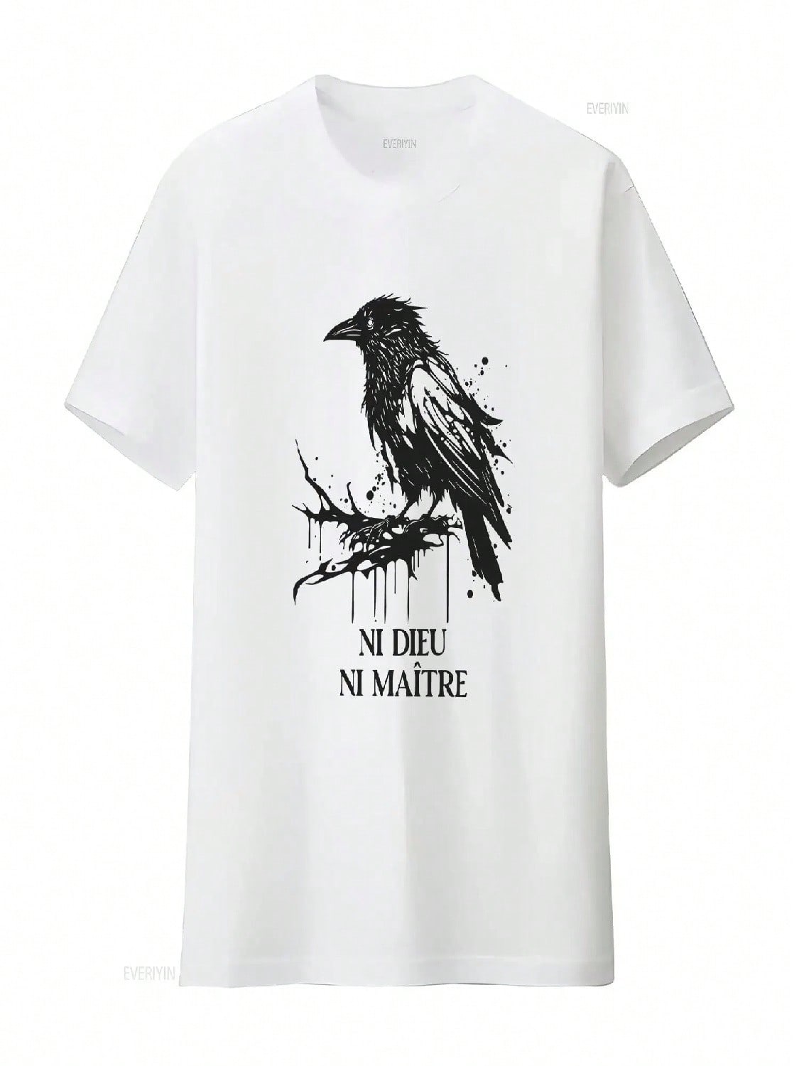 Raven Ni Dieu Ma?tre T Shirt Dark Academia Crow No Gods Masters Anti Capitalism Leftist Social Justice Resistance Era Vintage S разноцветный