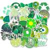 Colorful Aesthetic Stickers for Girls Waterproof Cute Stickers 50-Pack Water Bottle Laptop Phone Stickers for Teens (Green)