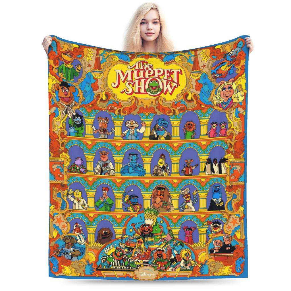 Red Dancing Elmo Pattern Sesame Street Wool Blankets  Novelty Throw Blankets for  Sofa Bedding Lounge 125*100cm Bedspread