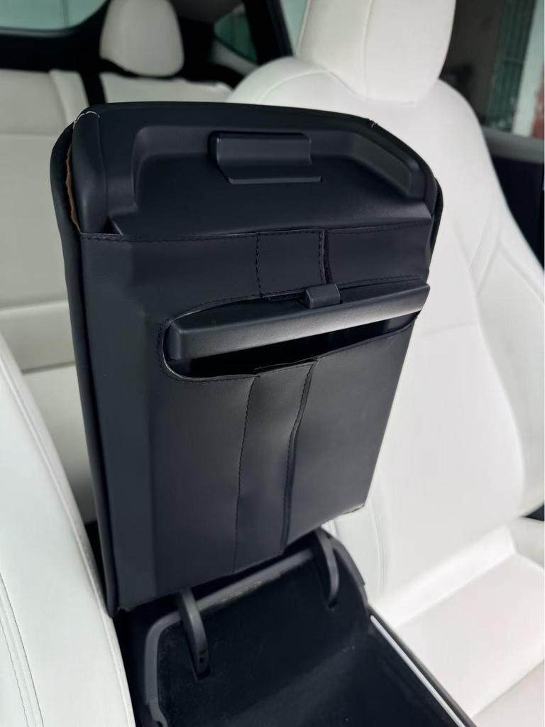 Tesla Model Y/3 Armrest Cover: Scratch-Resistant Original Leather Protective Cover.