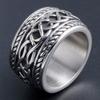 Solid 316L Stainless Steel Men's Finger Rings Stainless Ring for Men Women Size 7-13 Vintage Male Charm Jewelry Wedding Bands