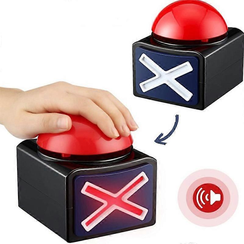 1/2/3/4PCS Toy Kids Game Buzzer Classroom Buzzer Lights Sounds Buzzers Electronic Toys Recordable Buzzers