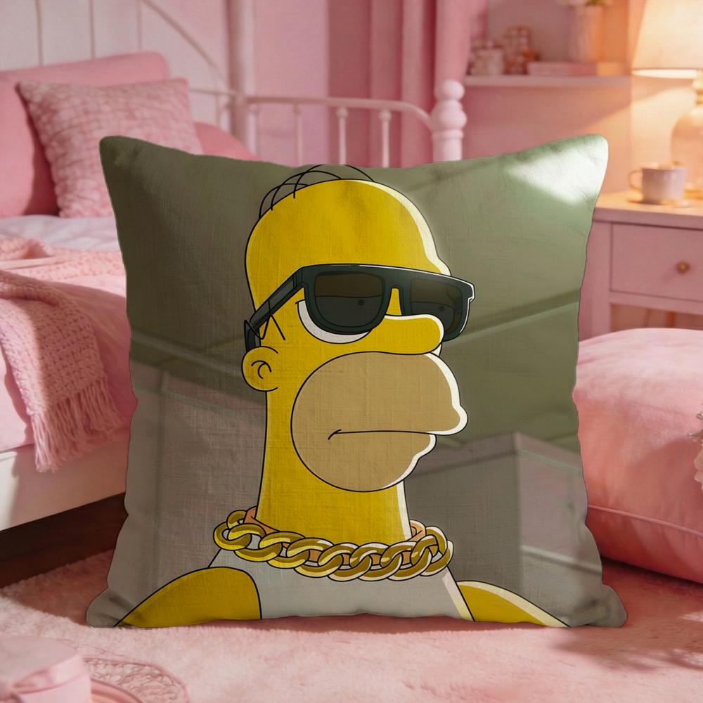 The SSimpsonss Funny Anime Cushion Cover Premium Comfort Reversible Pillow Cove Two In One Design For Any Room  Car Interior