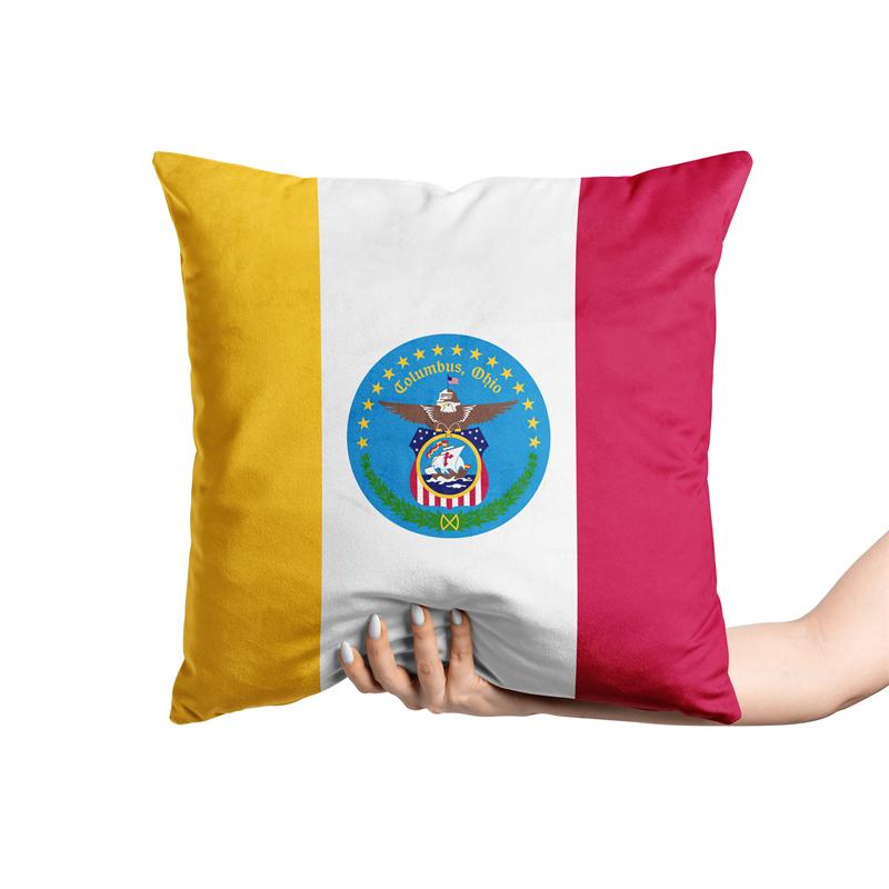Aertemisi 18'' X 18'' Columbus Ohio Square Throw Pillow Cushion Covers Cases Pillowcases For Sofa 45Cm X 45Cm