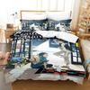 3D Print Seaside Stranger Beding Set Carton Anime Thre-piece Set Adult People Kid Bedrom Duvet Cover Sets Home Textiles Beding Set