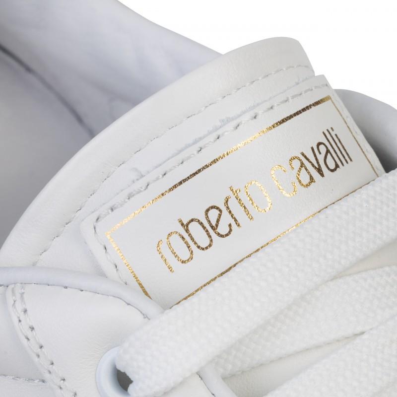 Roberto Cavalli Herren Leder Spiegel Schlangen Sneaker - Größe: 41