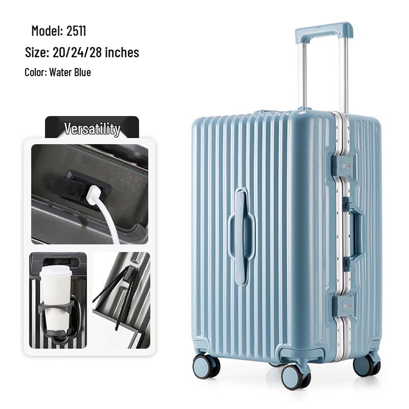 ZouYou Aluminum Frame Hardshell Luggage 20 inch