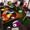 Colorful Billiards Balls Design Non-slip Rug Suitable for Living Room and Bedroom Sofas