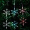 Crystal Snowflake Acrylic Snowflake Pendant Transparent Xmas Tree Ornaments  New Year Celebration