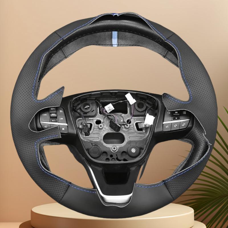 Steering Wheel Cover Faux Leather For Ford Bronco E-Transit Sport Escape Maverick Transit -2024 Braiding Cover Accessories