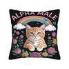 Alpha Male Cat Kitten Funny Pillow Covers Product Printed Cushion Cover Decorative Pillow Case Cover Home Multiple Sizes