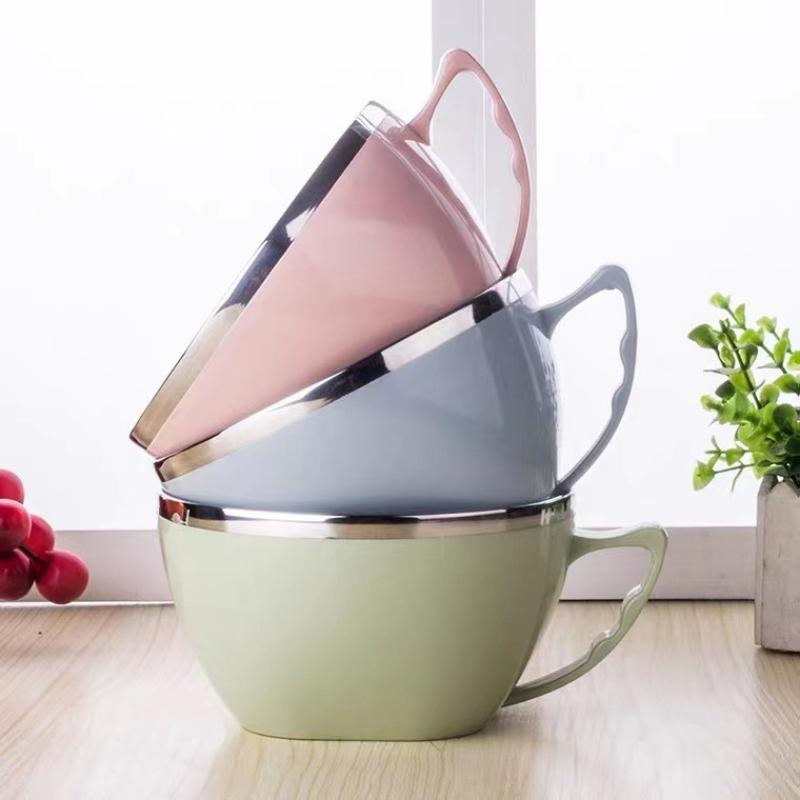 Double Layer Insulated Instant Noodle Bowl With Stainless Steel Lid Heat-resistant And Insulated Rice Bowl And Preservation Box