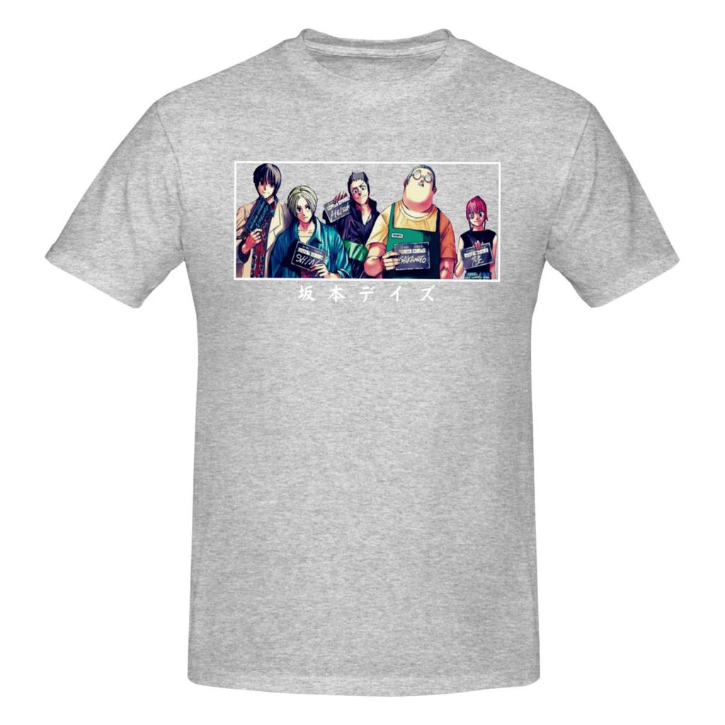 Unisex Sakamoto Days Anime Characters T Shirt Vintage Plus Size Cotton Custom Sleeve T Shirt Homme