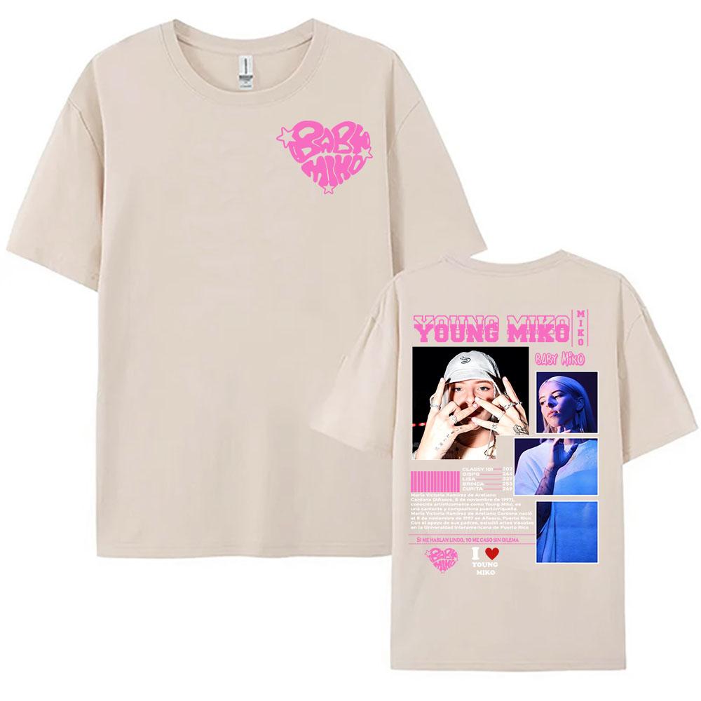 WASSUP Single NEW Tshirt Young Miko Singer Printing Tshirts Cotton Round Neck Female T Shirt Casual Women Unisex Clothing Tee