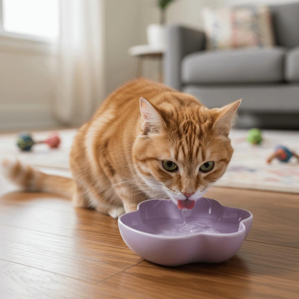 Paw Shaped Ceramic Cat Bowl Non-slip Large Capacity Pet Food Bowl Anti-Fall Anti-Choking Cat Food Water Bowl Puppy Feeding