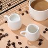 NIYANGLE Mini Milk Pitcher, 50ml, Coffee/Milk Jug, Ceramic White Milk Pot, Pack of 4