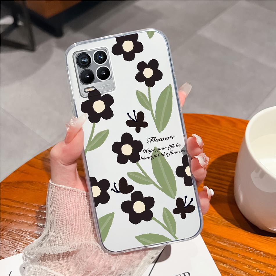 Für Realme 8 Pro Handyhülle Kreatives Tintenbild Weiches TPU Klares Silikon Anti-Drop Rückseite Für Realme8 4G 5G 8Pro Funda Capa