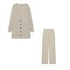 2025 Spring/Fall Women's Knitted Three-Piece Set: European/American Style Coat, Vest, and Pants