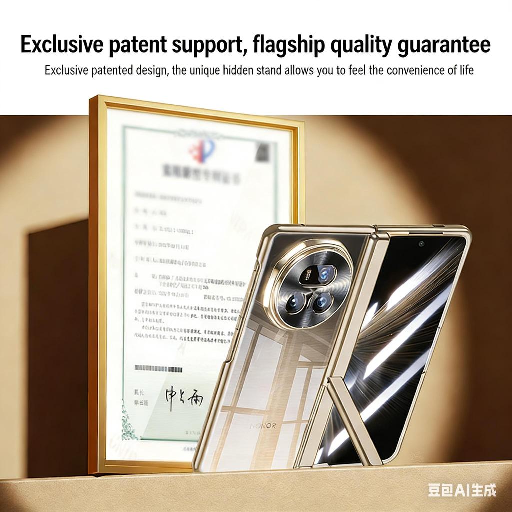 Für Honor Magic V5 Handyhülle, Luxuriöse Galvanisierung, Transparenter & Schmutzabweisender Airbag-Schutz, Ultradünne & Unsichtbare Schutzhülle - Orange