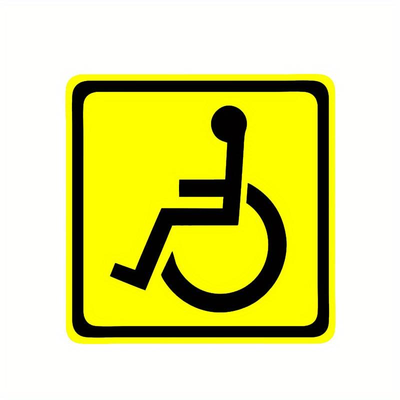 Wheelchair Accessible Decal Durable Vinyl, Perfect for Car Windows and Body, Blue with White Handicap Symbol, Accessibility Decals