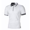 Polo Shirts for Men Contrast Color Slim Fit Mens Polos Summer Fashion Brand Male Clothing Business Casual Lapel Short Sleeve Striped Comfortable Tops
