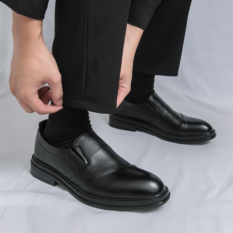 Fashionable And Versatile Loafers Branded Men'S Business Comfortable Leather Shoes Quality Wear-Resistant Sole Man Driving Shoes