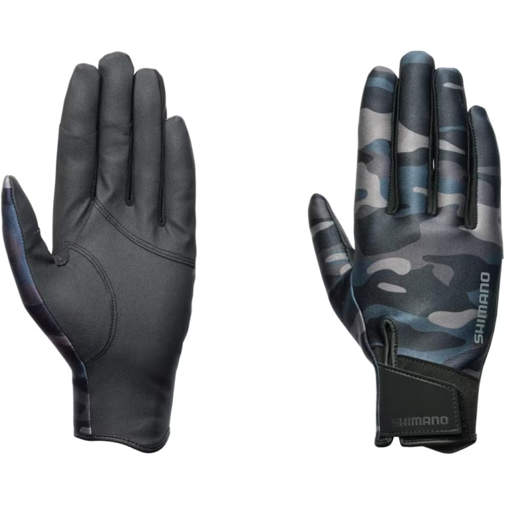 Shimano Titanium Alpha Gloves Fingerless GL-052Y Black Multi Camo XL