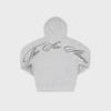 Mens Oversized Hooded Zip-Up Sweatshirt With Letter Print Casual Streetwear Top