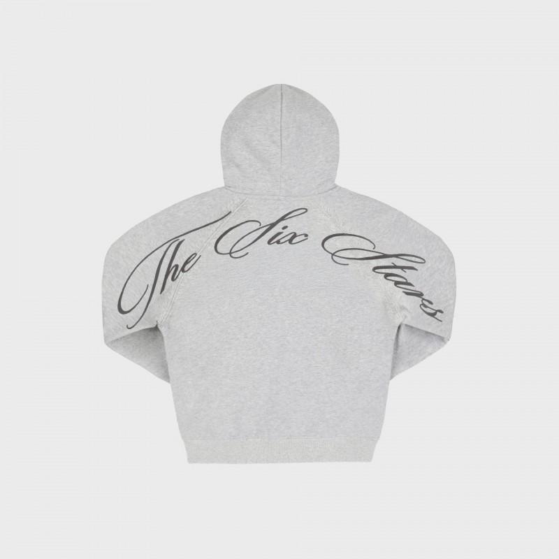 Mens Oversized Hooded Zip-Up Sweatshirt With Letter Print Casual Streetwear Top