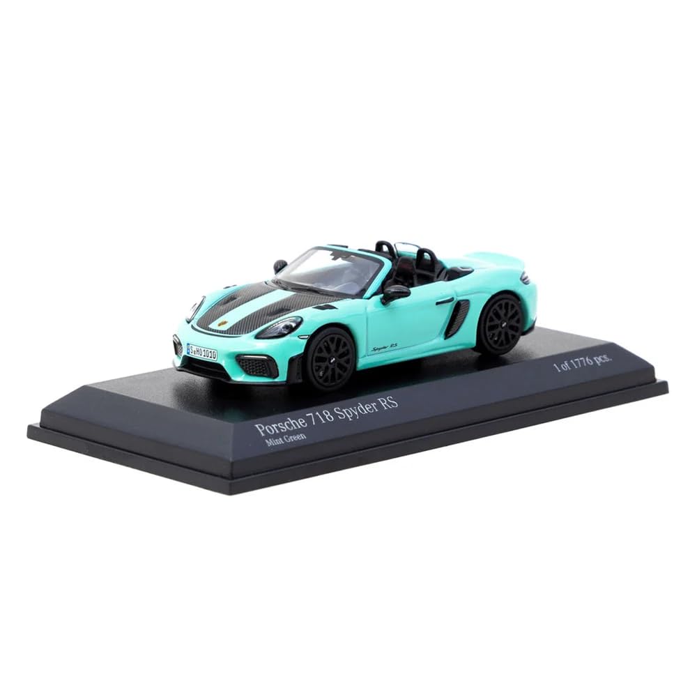 Tarmac Works x Minichamps 1/64 Porsche 718 Spyder RS Mint Green Tarmac x MINICHAMPS зелёный