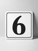 Metal Sign Black House Number On White Background Outdoor Wall Art Decor
