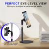 Desktop Tablet Stand Phone Holder for 4-14 Inch Devices Adjustable Tabletop Mount for Video Calls Reading Streaming Office Use