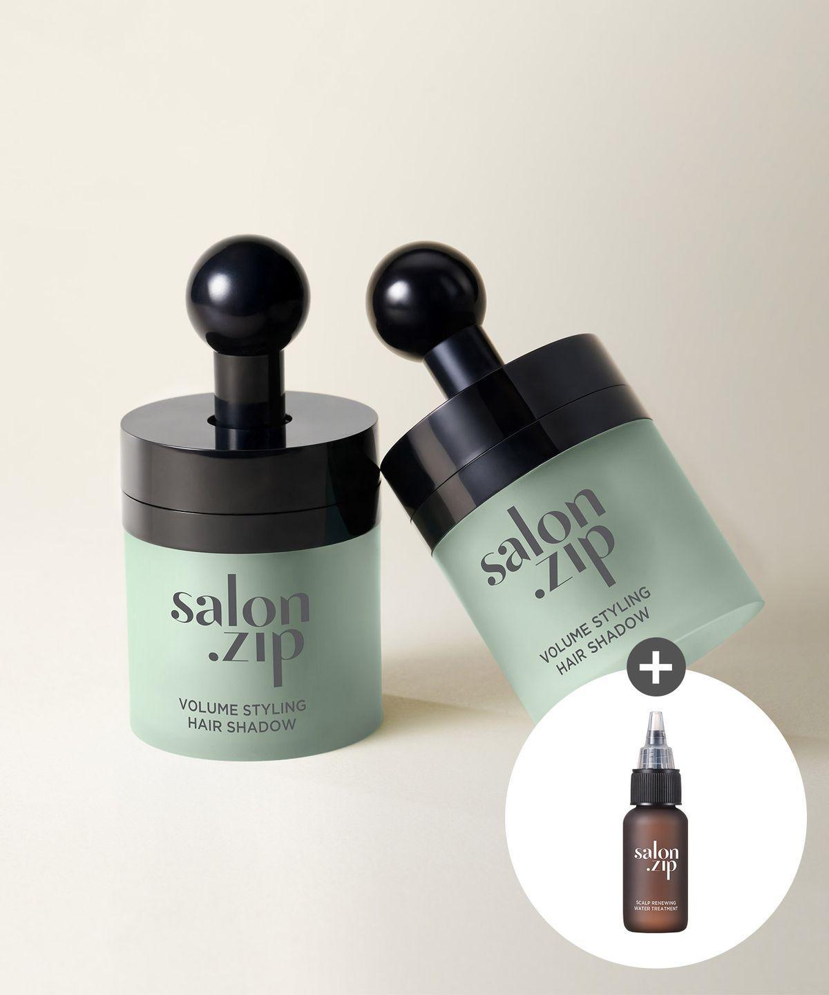 Salon Zip Volume Styling Hair Shadow (Free 30ml Water Treatment) Natural Black