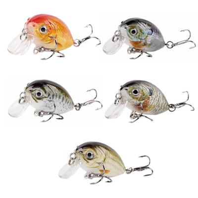 HERCULES of 5 4cm Goby Crank Mini Crank Lure Set 5 Pieces with Lure Case Lure Set Goby Chinning Langan Sea Fishing Fishing Lure Artificial Bait