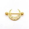 Stainless Steel Winged Zircon Nipple Ring Body Jewelry