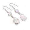 Natural Rainbow Moonstone 925 Sterling Silver Jewelry Earring 1.93" AE-12331