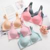 Genuine Large Size Thin Bra Front Buckle Without Steel Ring Underwear Gathers Anti-sagging Breast-receiving Comfortable and Breathable Bra