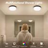 2-Pack Waterproof Shower Lights for Inside Shower, Rechargeable Shower Lamp | 15 RGBW Color Mood Lighting with Remote Dimmable&Timer, LED Wireless