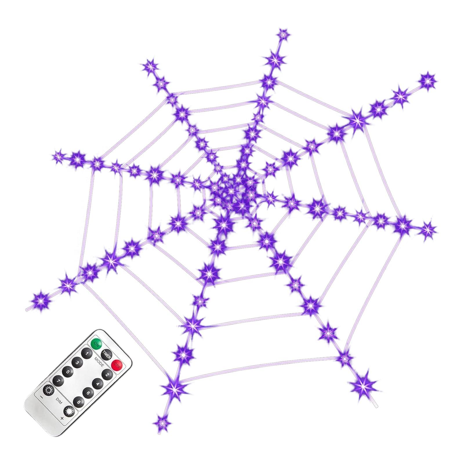 

Реквизит на Хэллоуин, Светящаяся паутина, Планировка площадки, Разноцветная паутина, Украшение для бара One Size фиолетовый