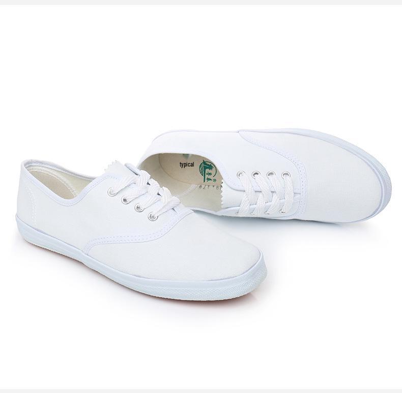 Lutai Jarní a podzimní ležérní bílé plátěné boty ze síťoviny s gumovou podrážkou pro muže a ženy.